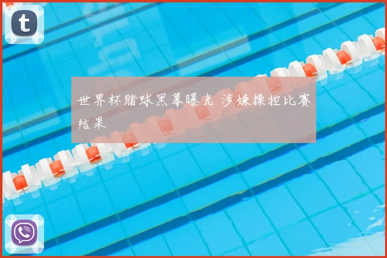 世界杯赌球黑幕曝光 涉嫌操控比赛结果